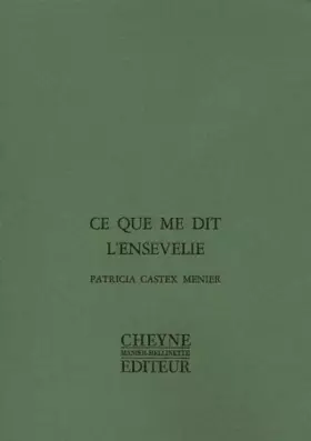 Couverture du produit · CE QUE ME DIT L'ENSEVELIE