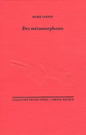 Couverture du produit · Des métamorphoses