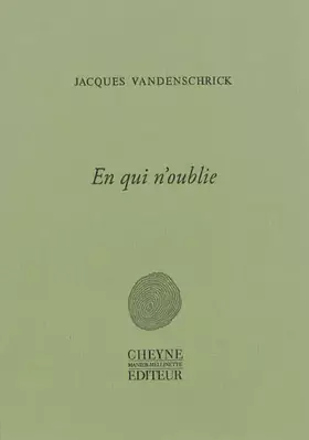 Couverture du produit · En qui n'oublie