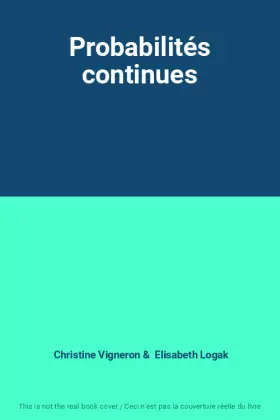 Couverture du produit · Probabilités continues