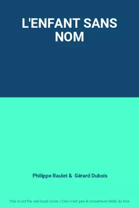 Couverture du produit · L'ENFANT SANS NOM