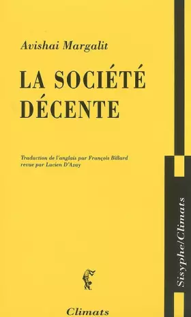 Couverture du produit · La Société décente