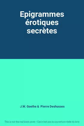 Couverture du produit · Epigrammes érotiques secrètes