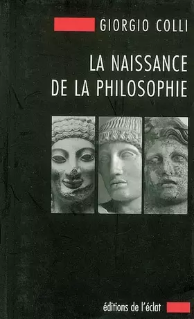 Couverture du produit · La naissance de la philosophie