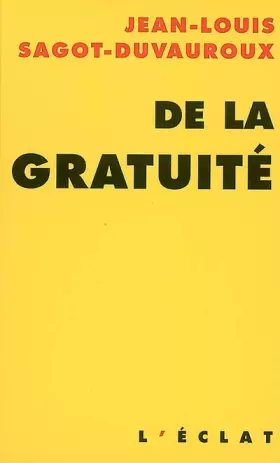 Couverture du produit · De la gratuité