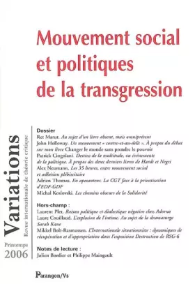 Couverture du produit · Mouvement social et espace public