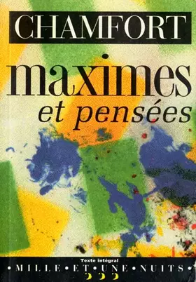 Couverture du produit · Maximes et pensées