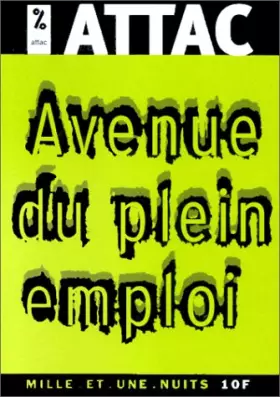 Couverture du produit · Avenue du plein emploi