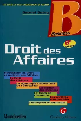 Couverture du produit · Droit des affaires, 8e édition, 1999