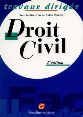 Couverture du produit · DROIT CIVIL. Travaux dirigés, 2ème édition