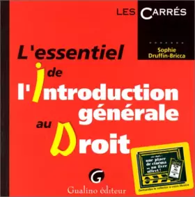 Couverture du produit · L'essentiel de l'introduction générale au droit