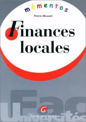 Couverture du produit · Finances locales