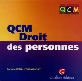 Couverture du produit · Qcm Droit des Personnes