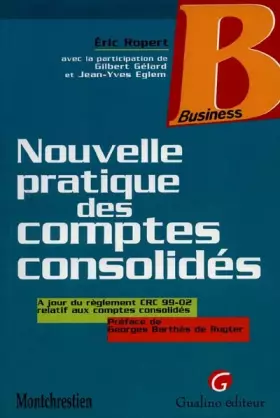 Couverture du produit · Nouvelle pratique des comptes consolidés