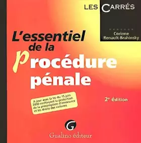 Couverture du produit · L'essentiel de la procédure pénale