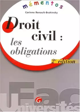Couverture du produit · Droit civil : les obligations