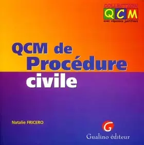 Couverture du produit · qcm de procédure civile