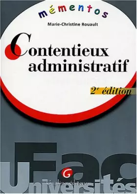 Couverture du produit · Mémento Contentieux administratif