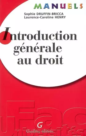Couverture du produit · Introduction générale au droit