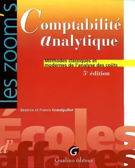 Couverture du produit · Zoom's comptabilité analytique, 5e édition
