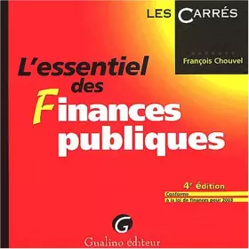 Couverture du produit · L'essentiel des finances publiques