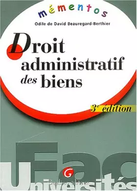 Couverture du produit · Droit administratif des biens