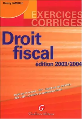 Couverture du produit · Droit fiscal 2003-2004