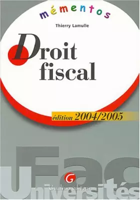 Couverture du produit · Droit fiscal