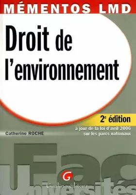 Couverture du produit · Droit de l'environnement