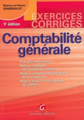 Couverture du produit · Comptabilité générale: Exercices corrigés