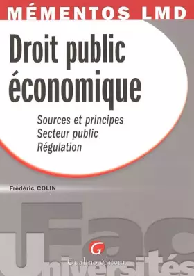 Couverture du produit · Droit public économique