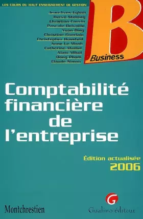 Couverture du produit · Comptabilité financière de l'entreprise