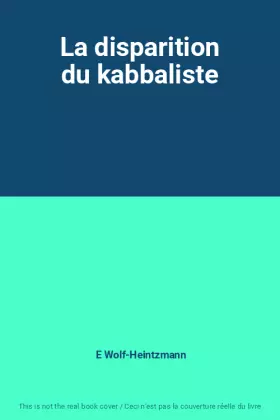 Couverture du produit · La disparition du kabbaliste