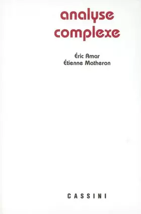 Couverture du produit · Analyse complexe