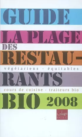 Couverture du produit · Guide La Plage des restaurants bio