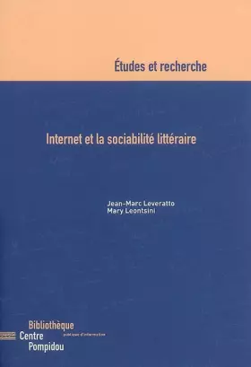 Couverture du produit · Internet et la sociabilité littéraire