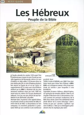 Couverture du produit · Les Hébreux : Peuple de la Bible
