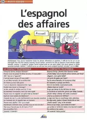Couverture du produit · PG274 - L'espagnol des affaires