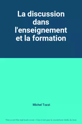Couverture du produit · La discussion dans l'enseignement et la formation