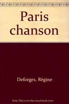 Couverture du produit · Paris chanson