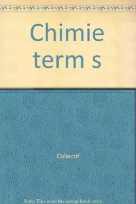 Couverture du produit · Chimie term s