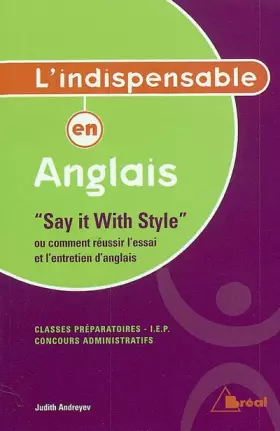 Couverture du produit · L'indispensable en anglais.