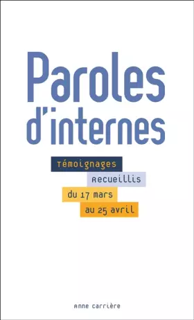 Couverture du produit · Paroles d'internes