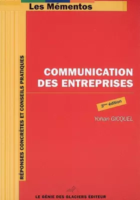 Couverture du produit · Communication des entreprises