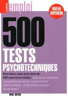 Couverture du produit · 500 TESTS PSYCHOTECHNIQUES