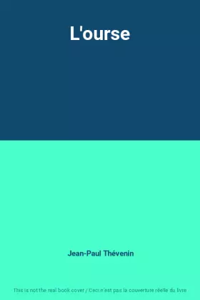 Couverture du produit · L'ourse