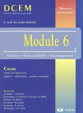 Couverture du produit · Module 6 : Douleur, soins palliatifs, accompagnement