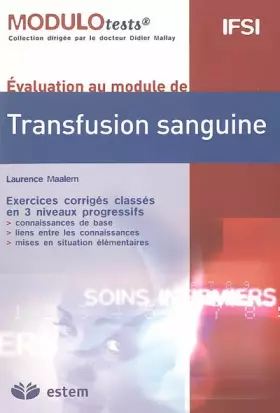 Couverture du produit · Transfusion sanguine
