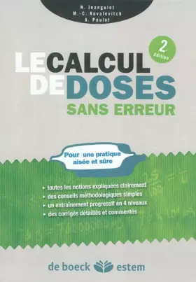 Couverture du produit · Le calcul de doses sans erreur