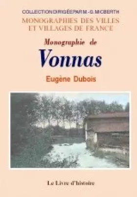 Couverture du produit · Monographie de Vonnas